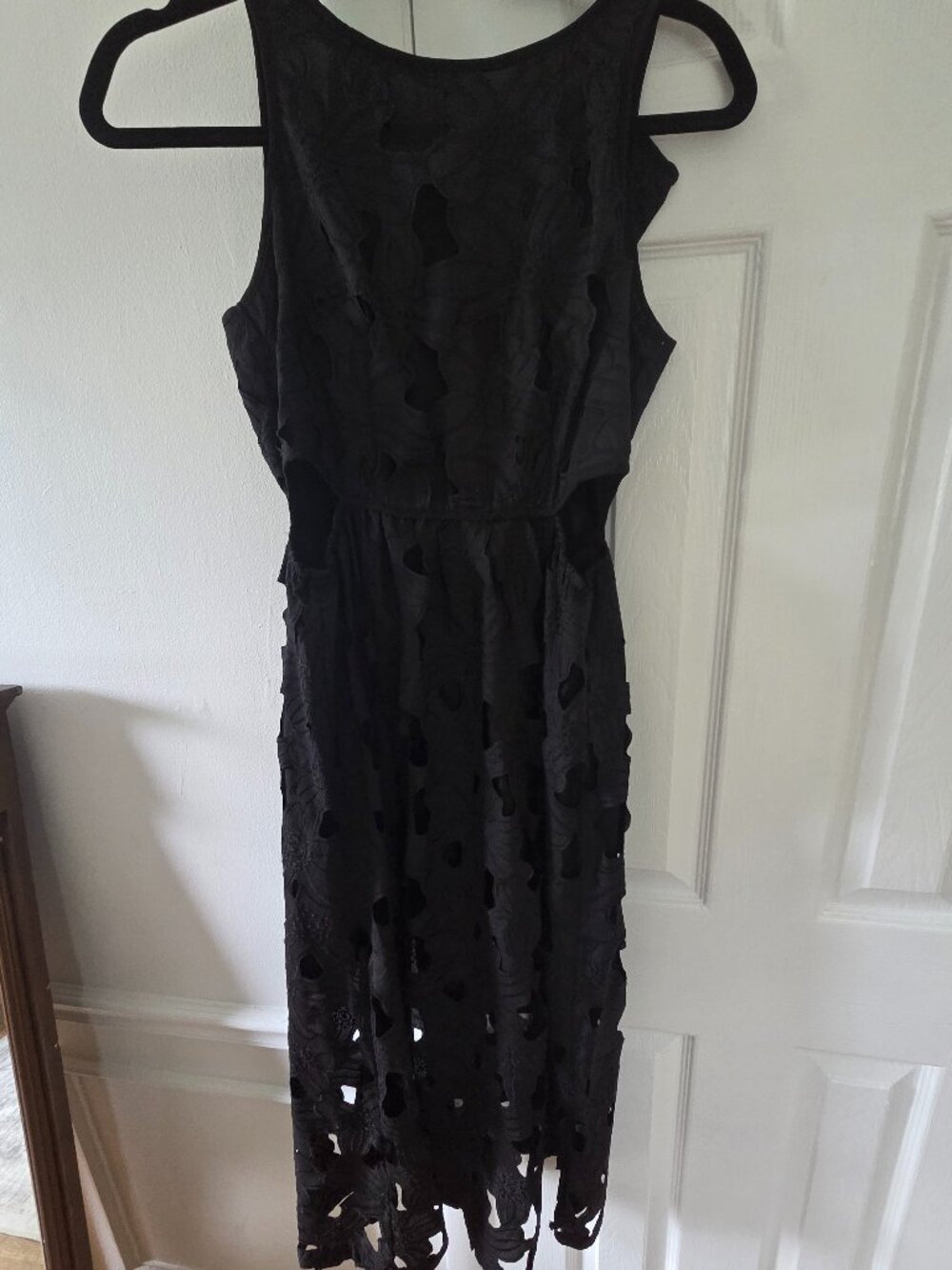 Sam Edelman black flower cut out dress